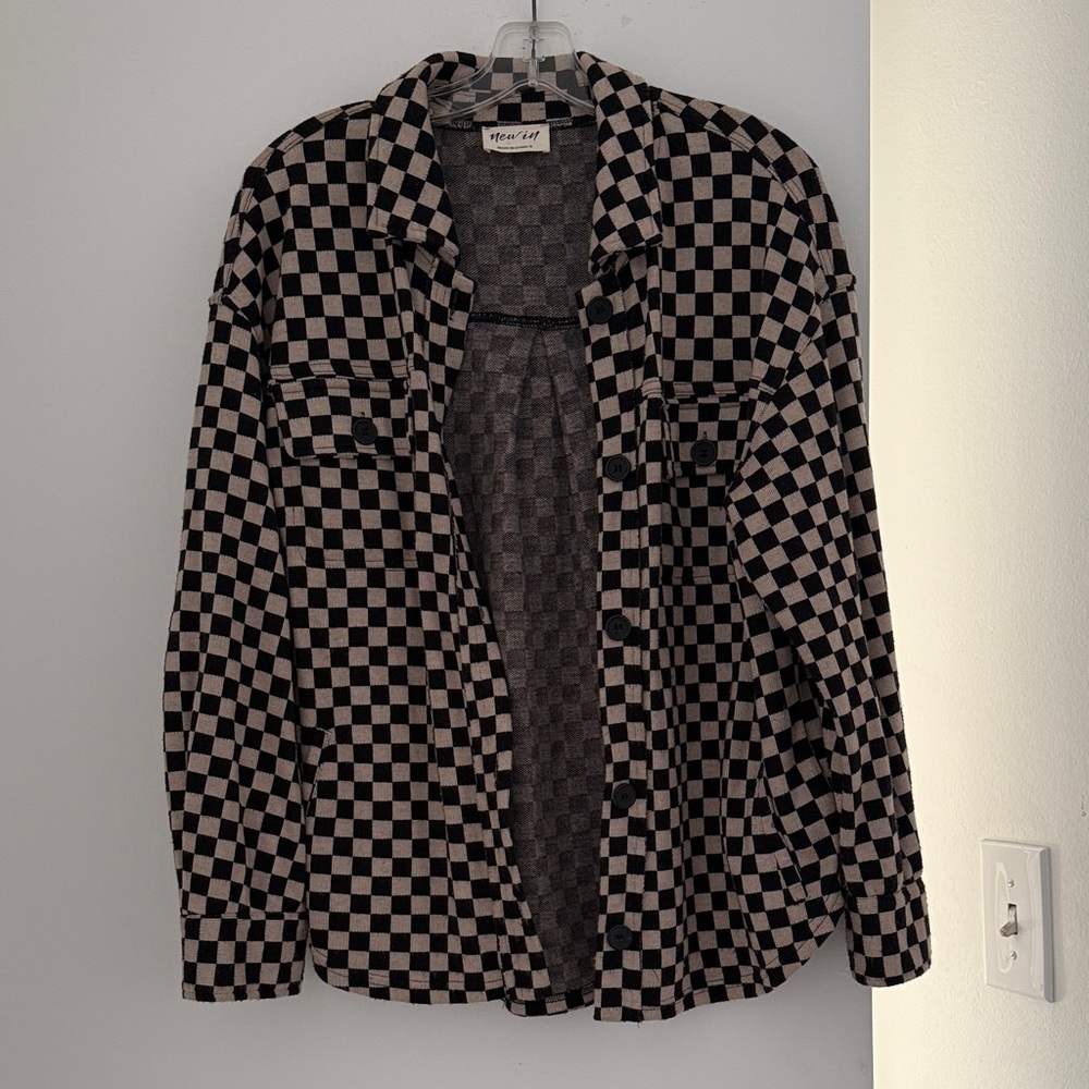 Checkered Black and Cream Jacket